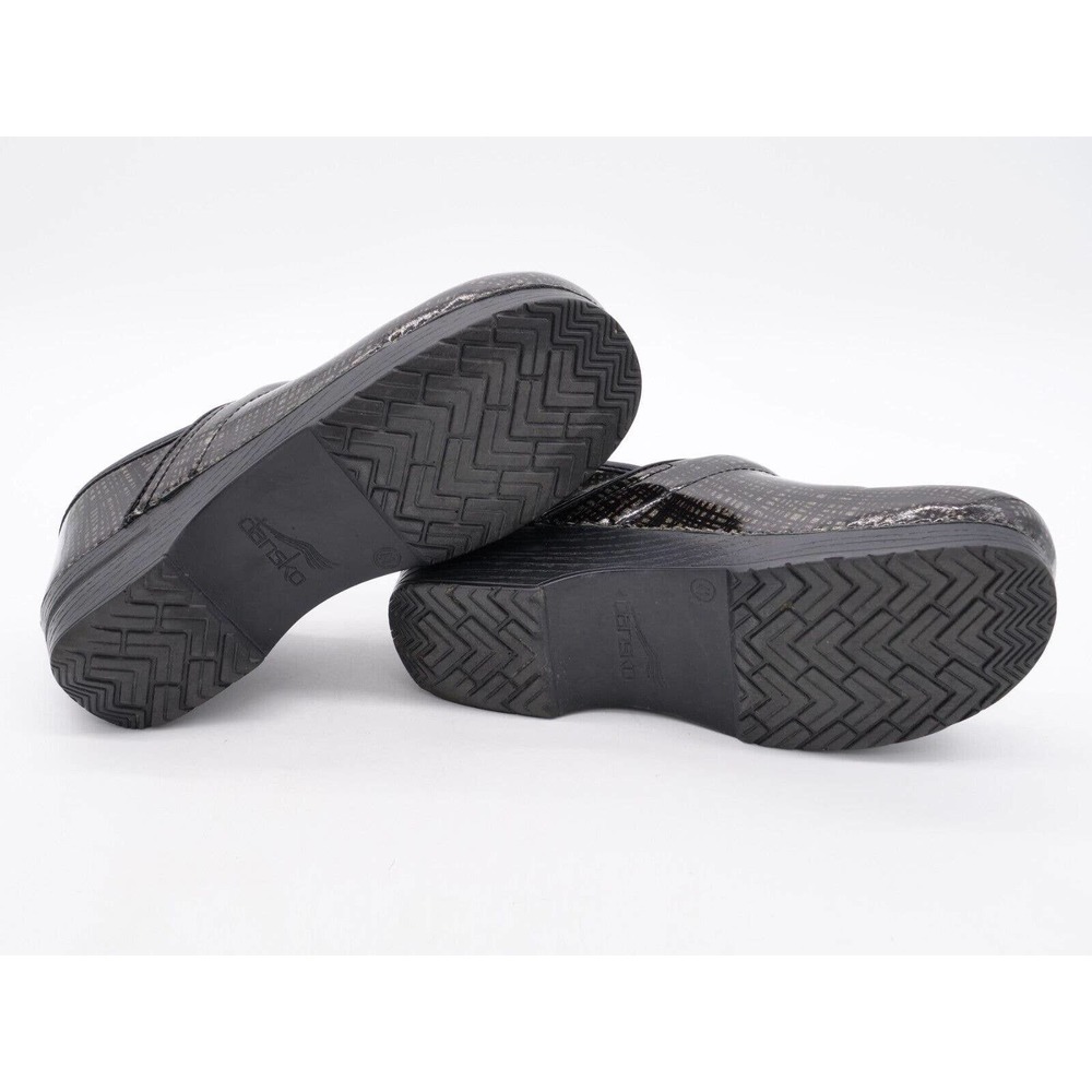 Dansko Original Professional Womens 11 Clogs Black Metallic Patent Leather Shoe - Picture 11 of 11